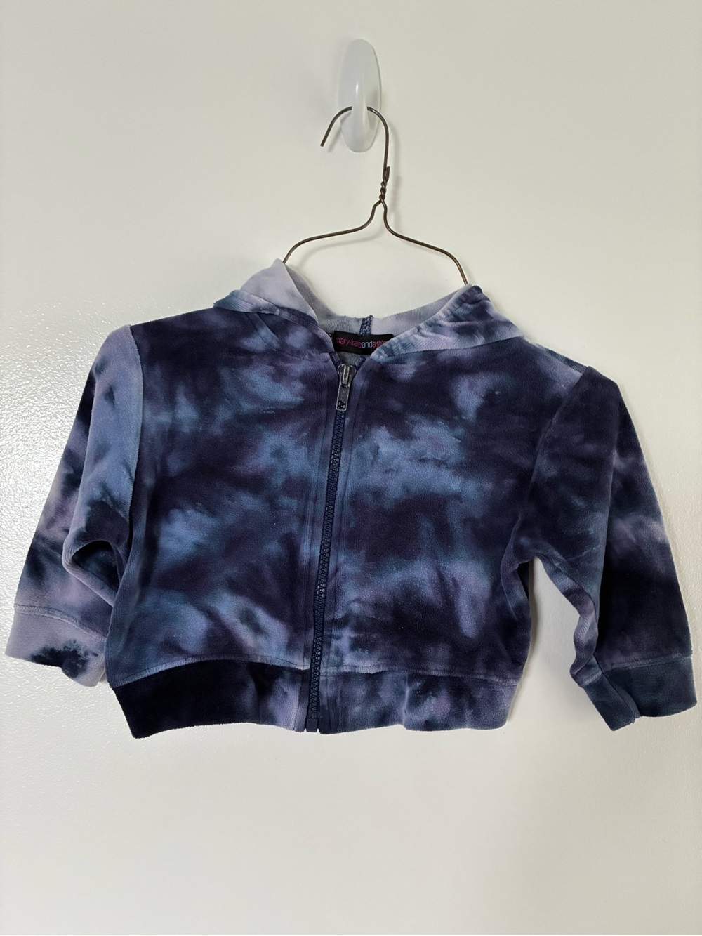 Mary Kate and Ashley Tie-Dye Zip Hoodie - Navy & Light Blue